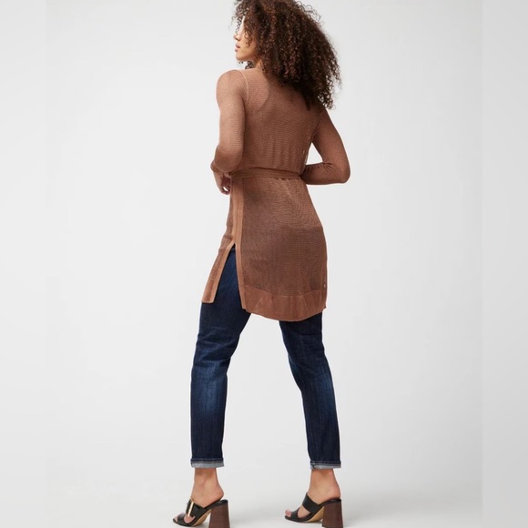 NWT White House Black Market Crochet Belted Coverup Size XS - Picture 10 of 12